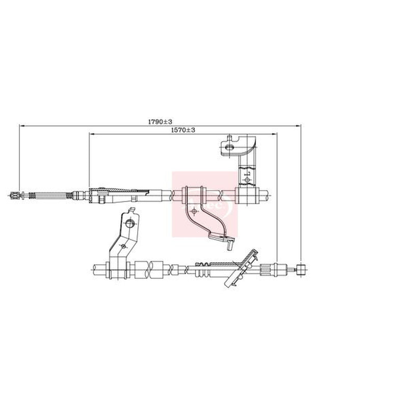 Apec Handbrake Cable Right Rear CAB1847