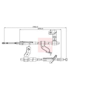 Apec Handbrake Cable Right Rear CAB1847