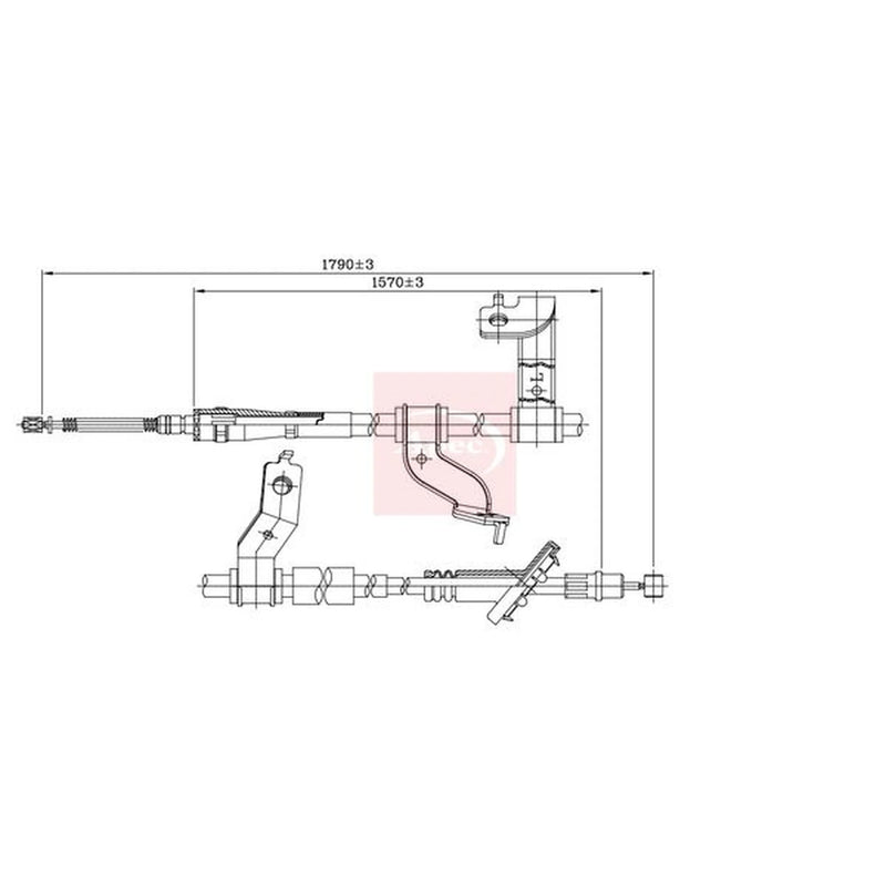 Apec Handbrake Cable Right Rear CAB1847