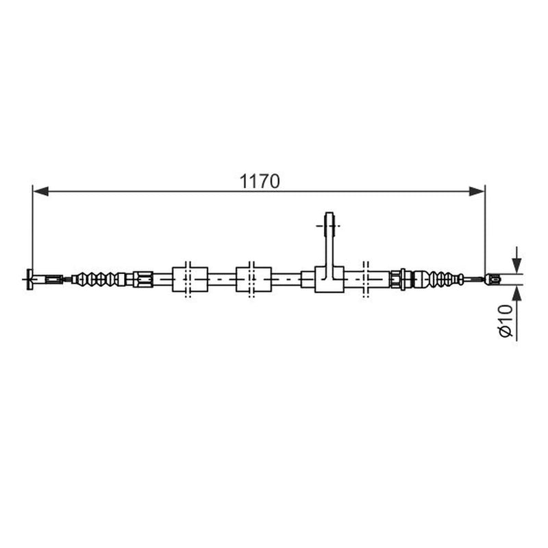 Bosch Handbrake Cable Right Rear 1 987 477 554