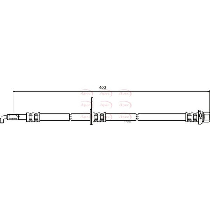 Apec Brake Hydraulic Hose Line Front Left HOS3527