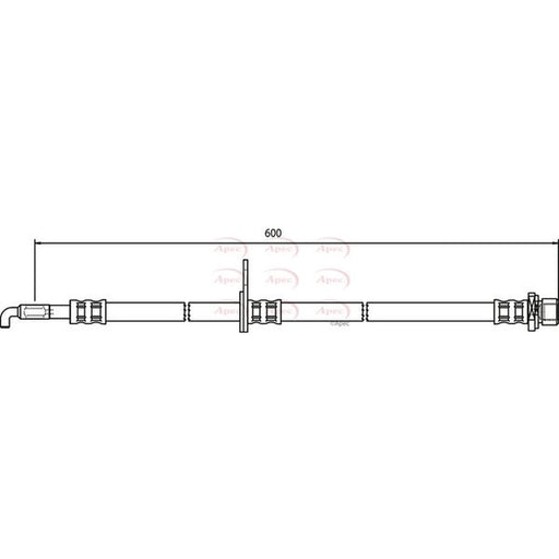 Apec Brake Hydraulic Hose Line Front Left HOS3527