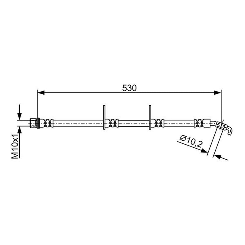 Bosch Brake Hydraulic Hose Line Rear 1 987 481 925
