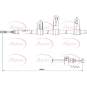 Apec Handbrake Cable Right Rear CAB1253