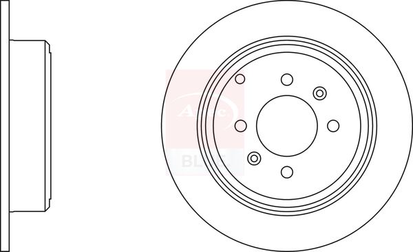 Apec 2 x Brake Disc Set Solid