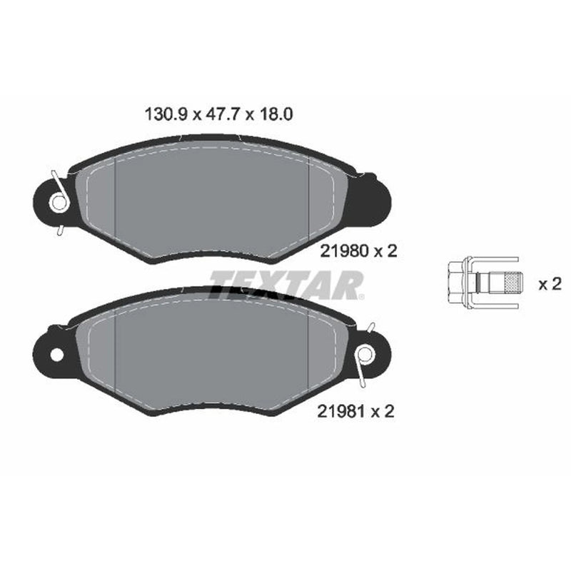 Textar Front Brake Pad Set 2198004