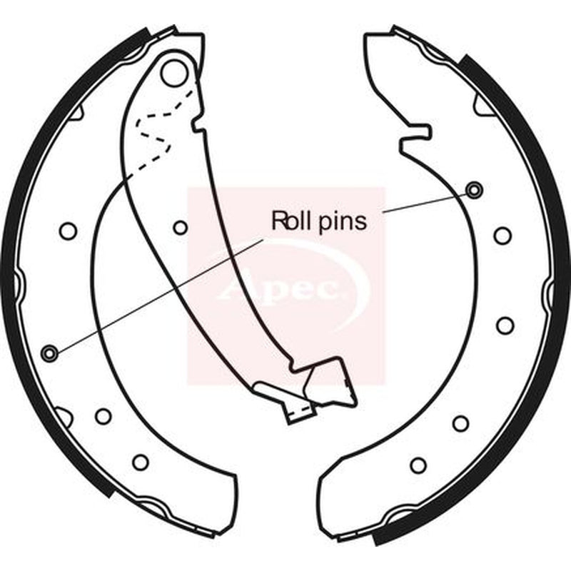 Apec Brake Shoe Set Axle Kit SHU538