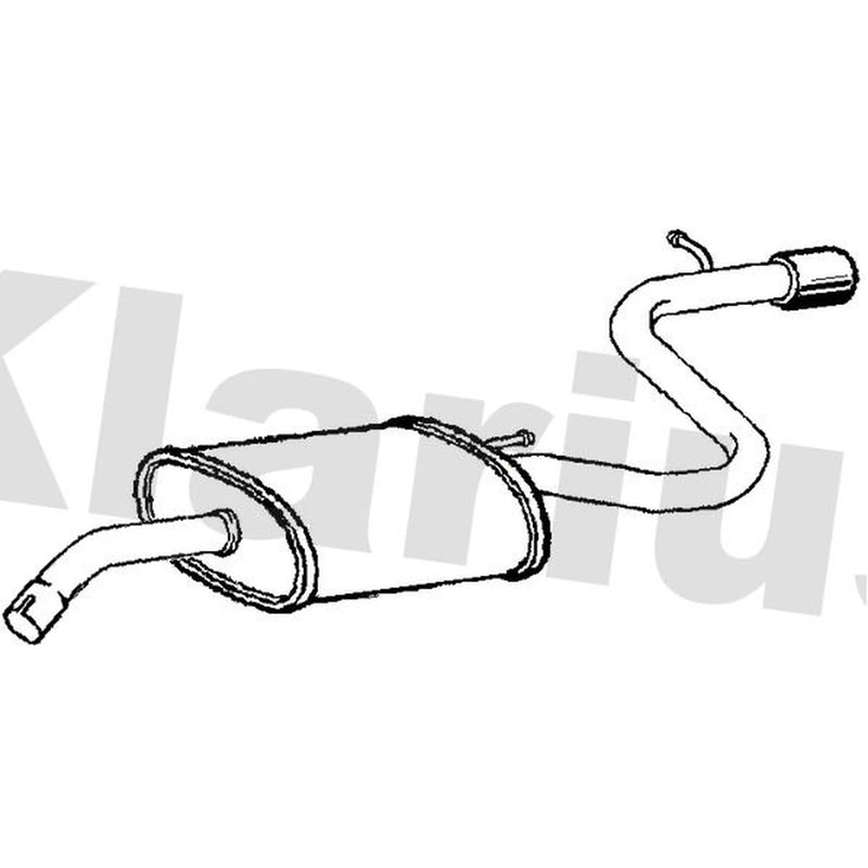 Klarius Box With Tail Pipe Rear HY253V