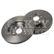 Key Parts 2 x Vented Front Brake Discs KBD4458