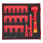 Teng Tools Insulated Socket Set FOAM2 18 Pieces