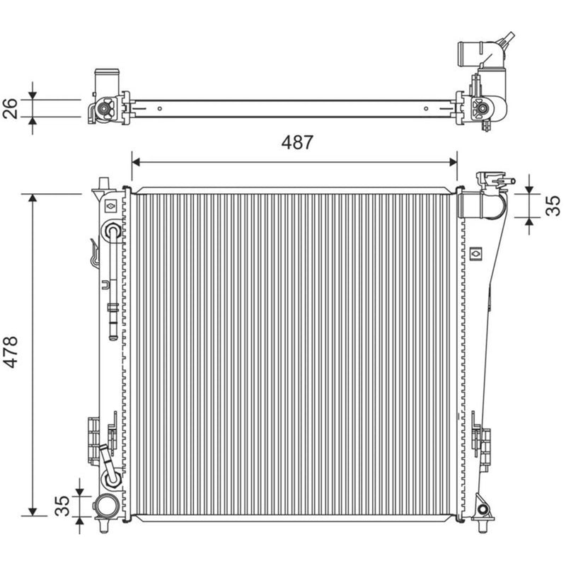 Valeo Engine Radiator 701365