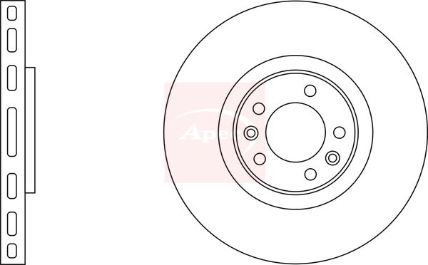 Apec 2 x Brake Disc Set Vented