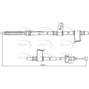 Apec Handbrake Cable Left Rear CAB1079