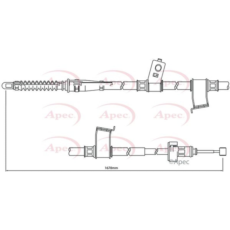 Apec Handbrake Cable Left Rear CAB1079