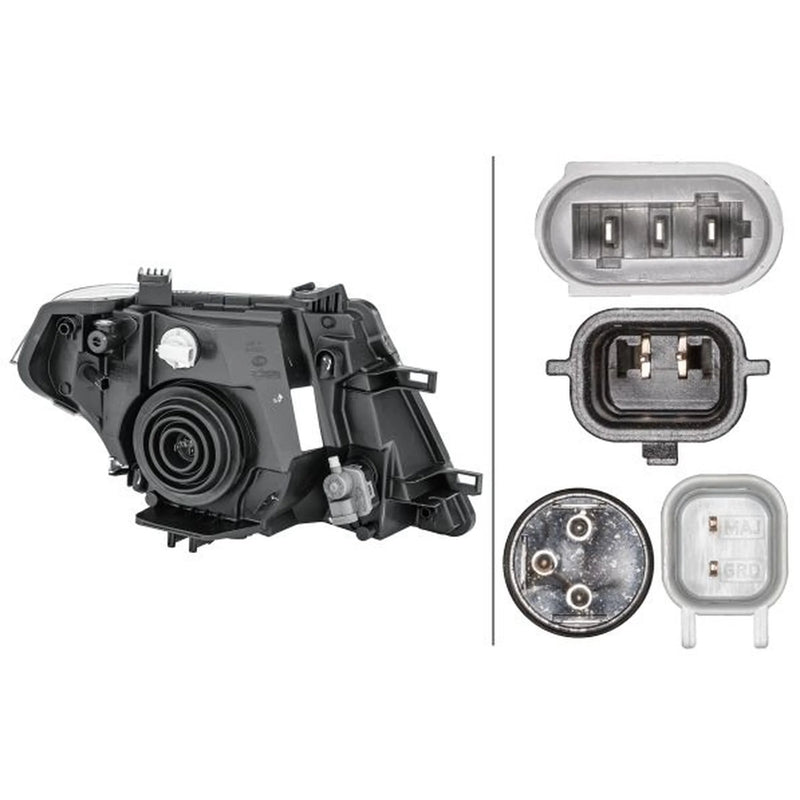 Hella Headlight Headlamp H4 Left 1EE 238 055-011