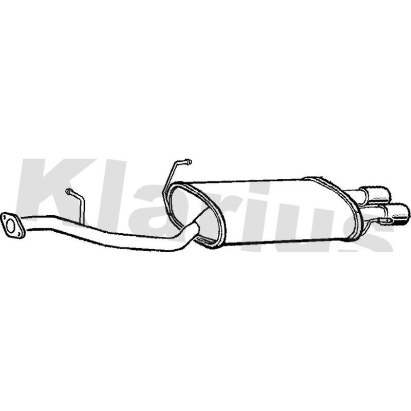 Klarius Box With Tail Pipe Rear HA245M
