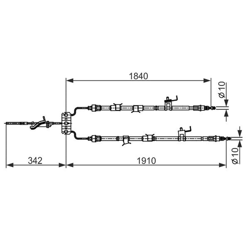 Bosch Handbrake Cable Centre 1 987 482 420