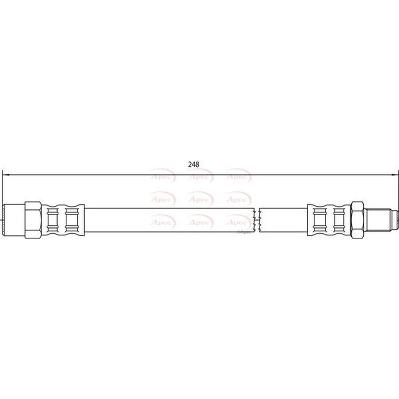 Apec Brake Hydraulic Hose Line Rear HOS4040