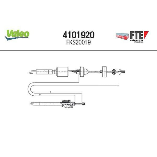 Valeo Clutch Control Cable Pull 4101920