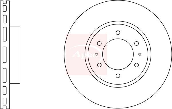 Apec 2 x Brake Disc Set Vented