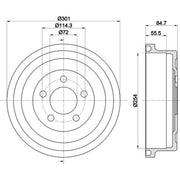 Mintex Brake Drum Assembly Rear MBD367
