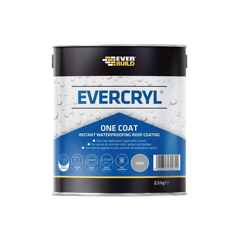 Everbuild Sika Evercryl® One Coat Grey 2.5kg - 851478