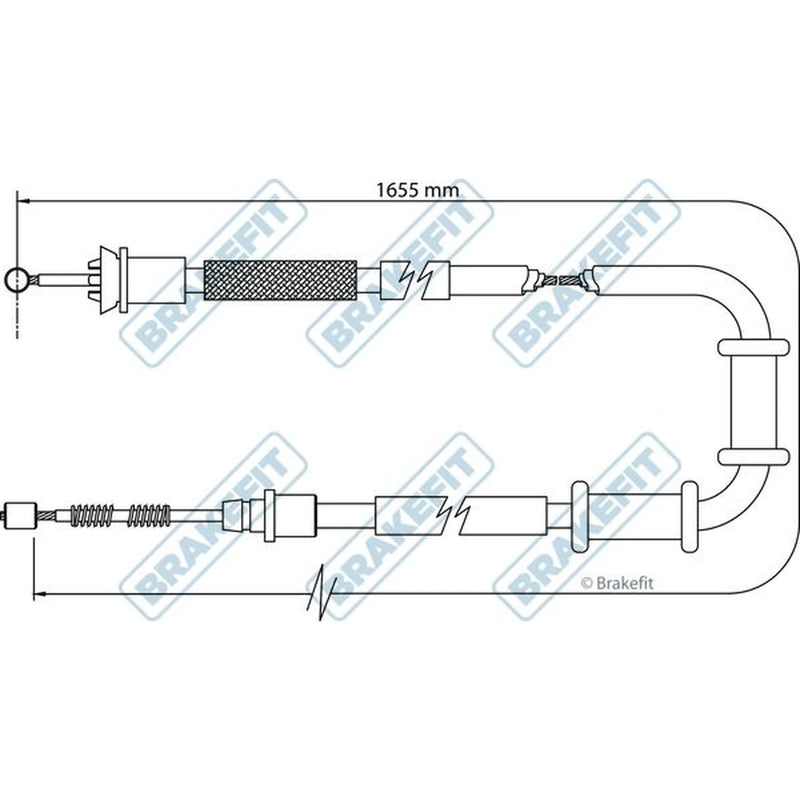 Apec Handbrake Cable Right Rear BBC3109