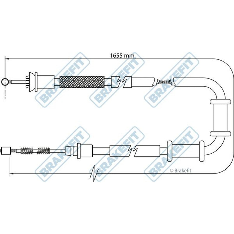 Apec Handbrake Cable Right Rear BBC3109