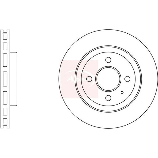 Apec 2 x Vented Front Brake Discs DSK3026