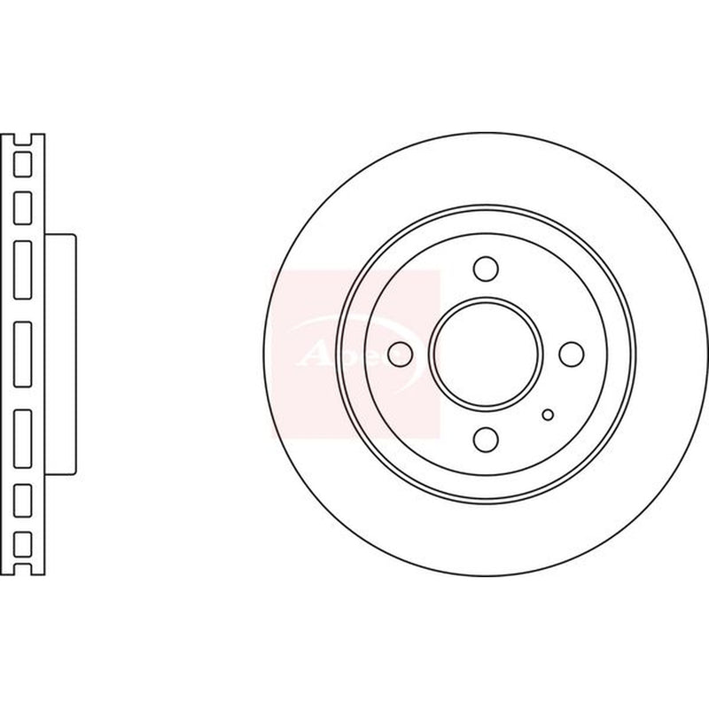 Apec 2 x Vented Front Brake Discs DSK3026