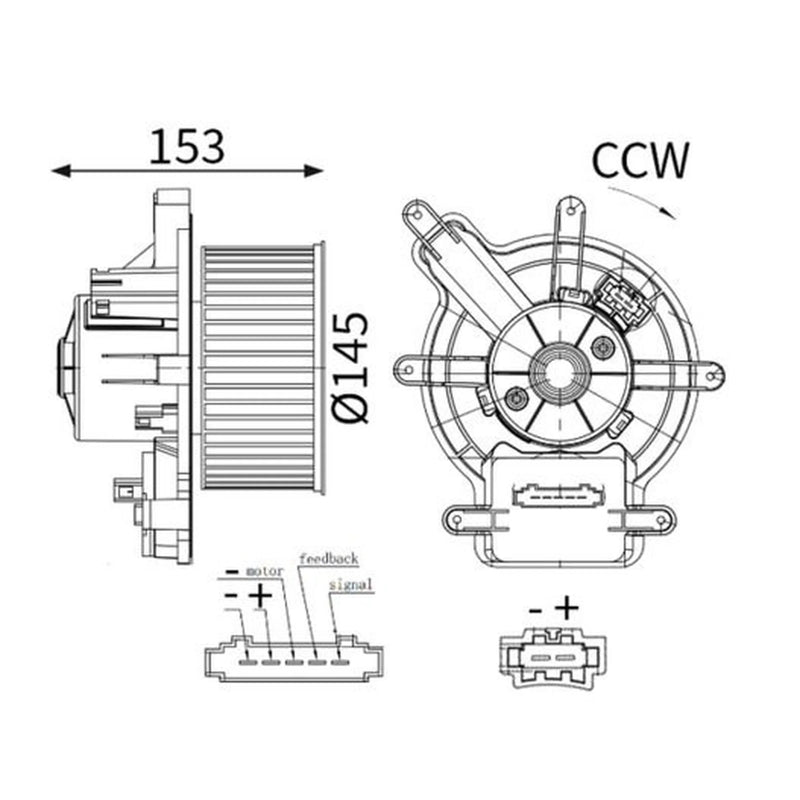 Mahle Heater Blower Fan AB 137 000S