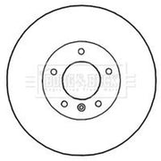 Borg & Beck 2 x Vented Front Brake Discs BBD4782