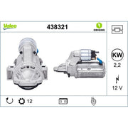 Valeo Starter Motor 12V 2.2kW 12 Teeth 438321