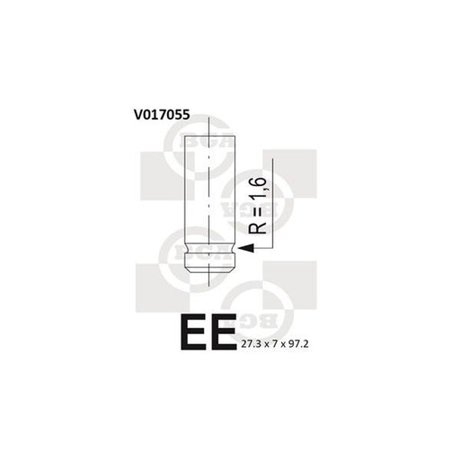BGA Engine Exhaust Valve 27mm Head V017055