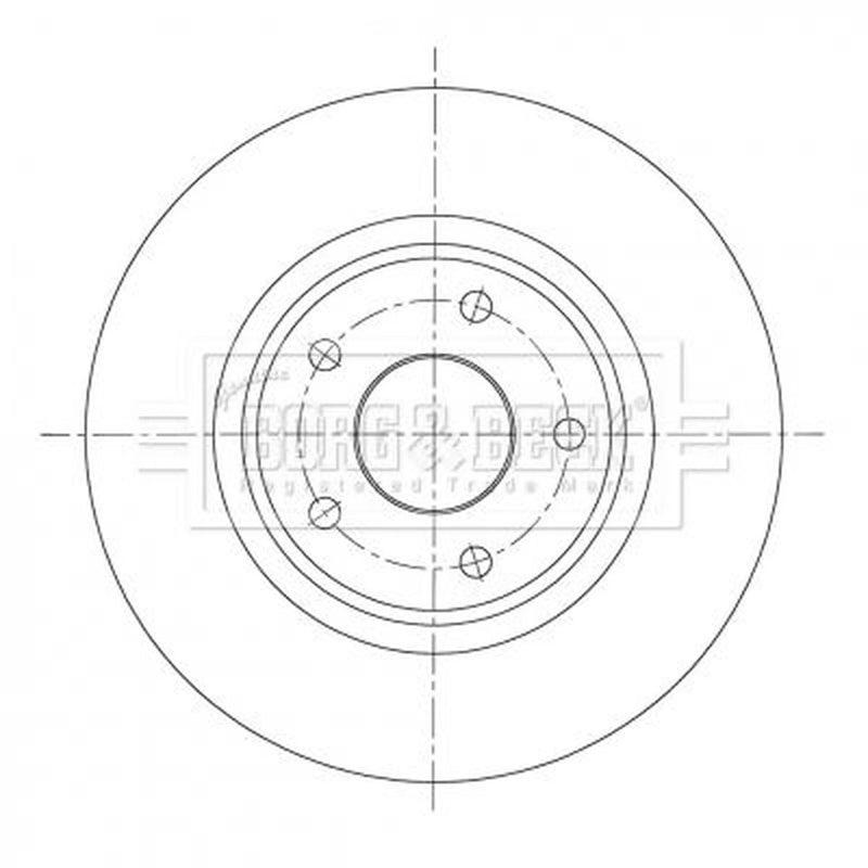 Borg & Beck 2 x Solid Rear Brake Discs BBD5420