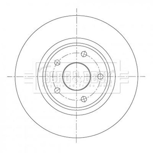 Borg & Beck 2 x Solid Rear Brake Discs BBD5420