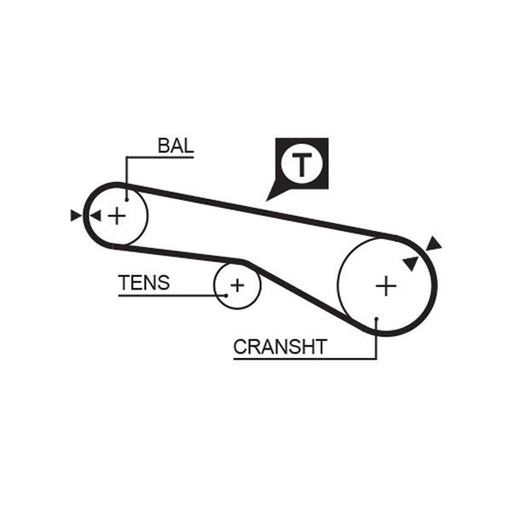 Gates Timing Belt Cambelt 55 Teeth 1074RM