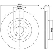 DON 2 x Front Brake Discs PCD20581