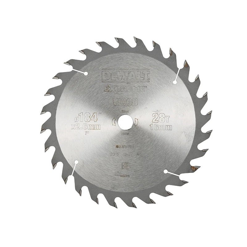 DEWALT Power Tools Series 40 Circular Saw Blade 184 x 16mm x 28T ATB - DT4031-QZ