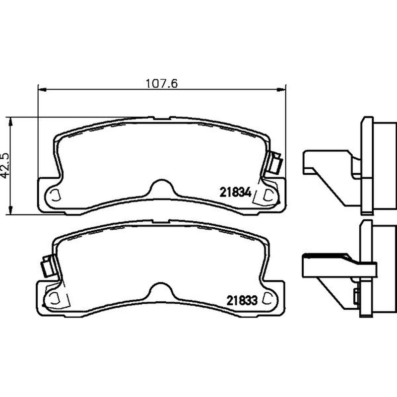 DON Rear Brake Pad Set PCP1326