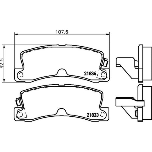 DON Rear Brake Pad Set PCP1326