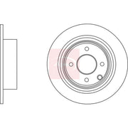 Apec 2 x Solid Rear Brake Discs DSK2769