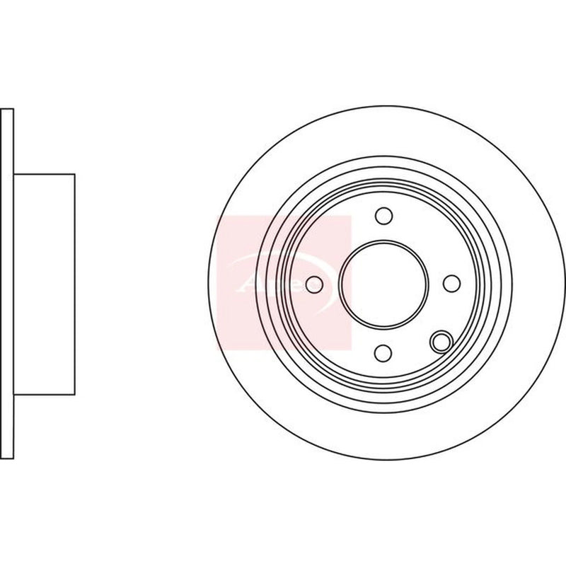 Apec 2 x Solid Rear Brake Discs DSK2769