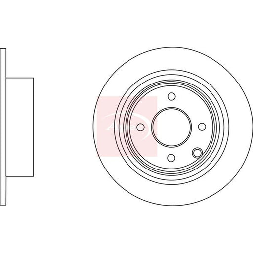 Apec 2 x Solid Rear Brake Discs DSK2769