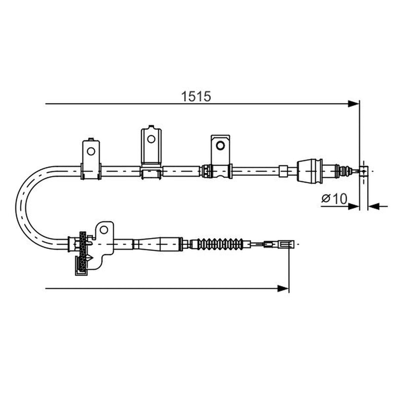 Bosch Handbrake Cable Right Rear 1 987 482 097