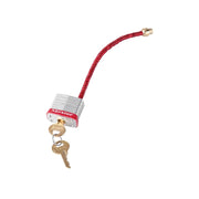 Master Lock Lockout Padlock with Flexible Braided Steel Cable Shackle - 7C5RED