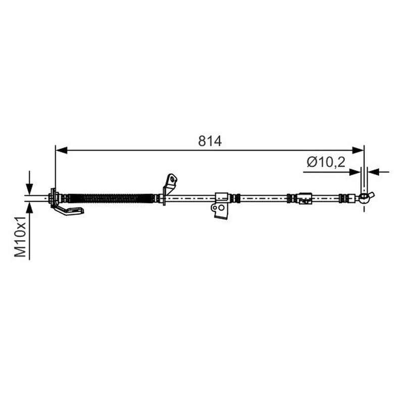 Bosch Brake Hydraulic Hose Line Front Left 1 987 481 988