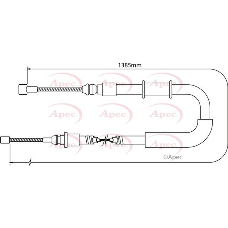 Apec Handbrake Cable Left Rear CAB1070