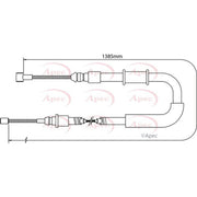 Apec Handbrake Cable Left Rear CAB1070