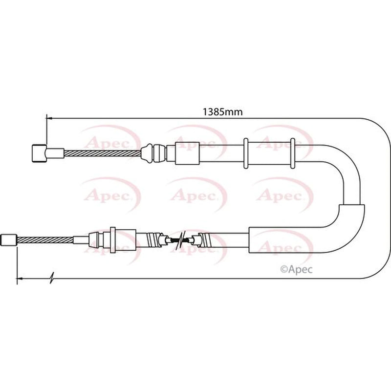 Apec Handbrake Cable Left Rear CAB1070